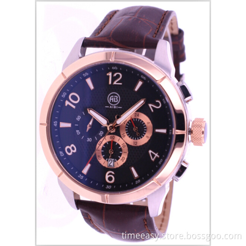 2014 Genuine Leather Stainless Steel Watches Fashion
